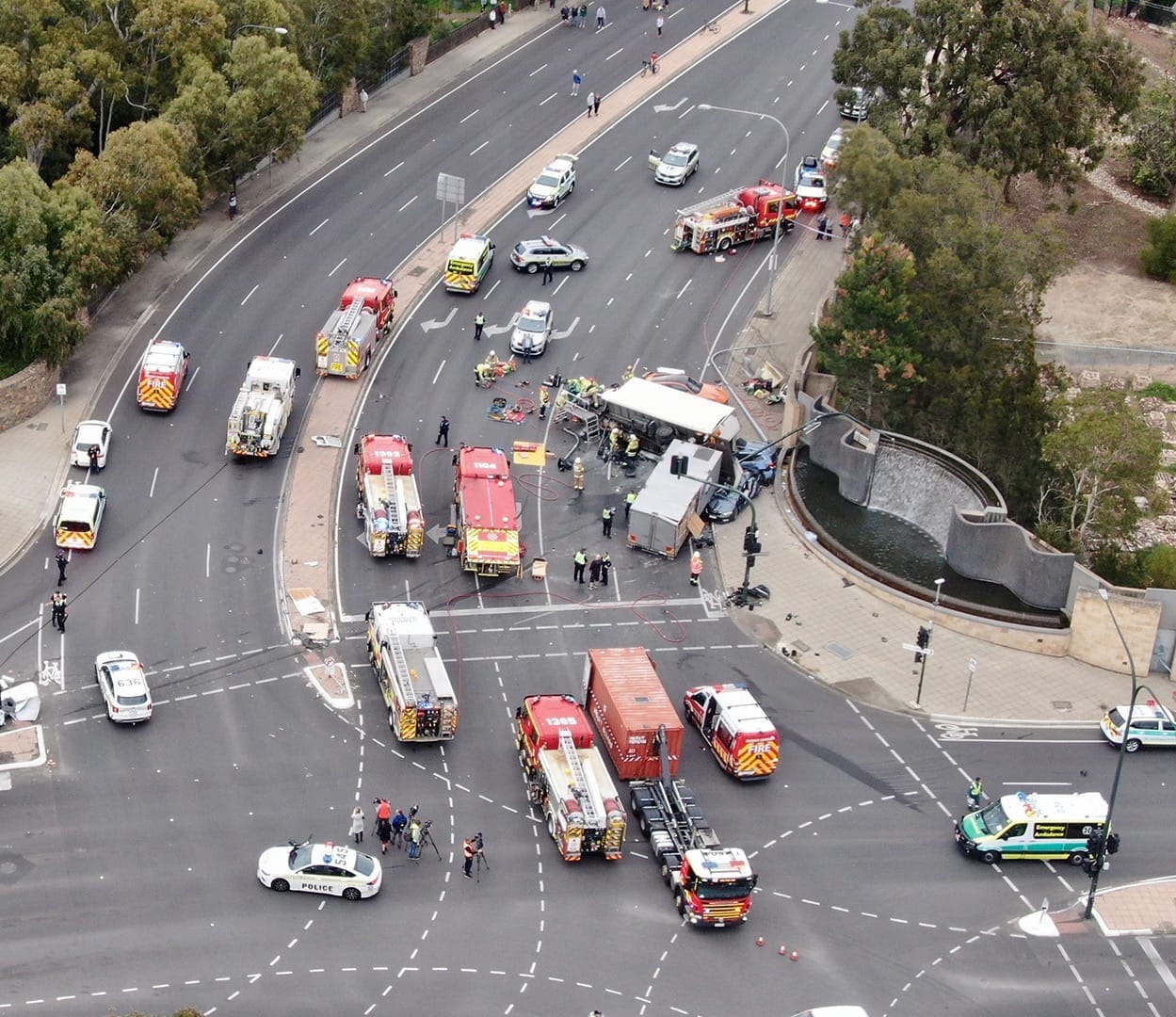 Freeway truck collision sparks heavy vehicle dispute